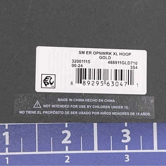 New Madden NYC Gold Hoop Earrings Disco Ball Look Classic Posh Back - Picture 8 of 9